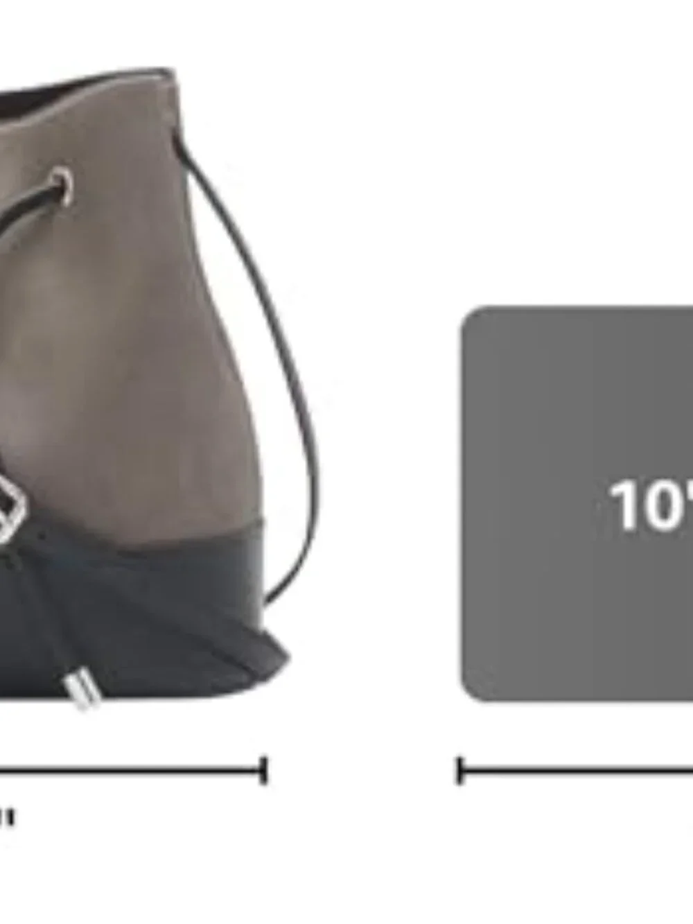 Faux Leather Bucket Shoulder Bag with Drawstring Closure and Logo